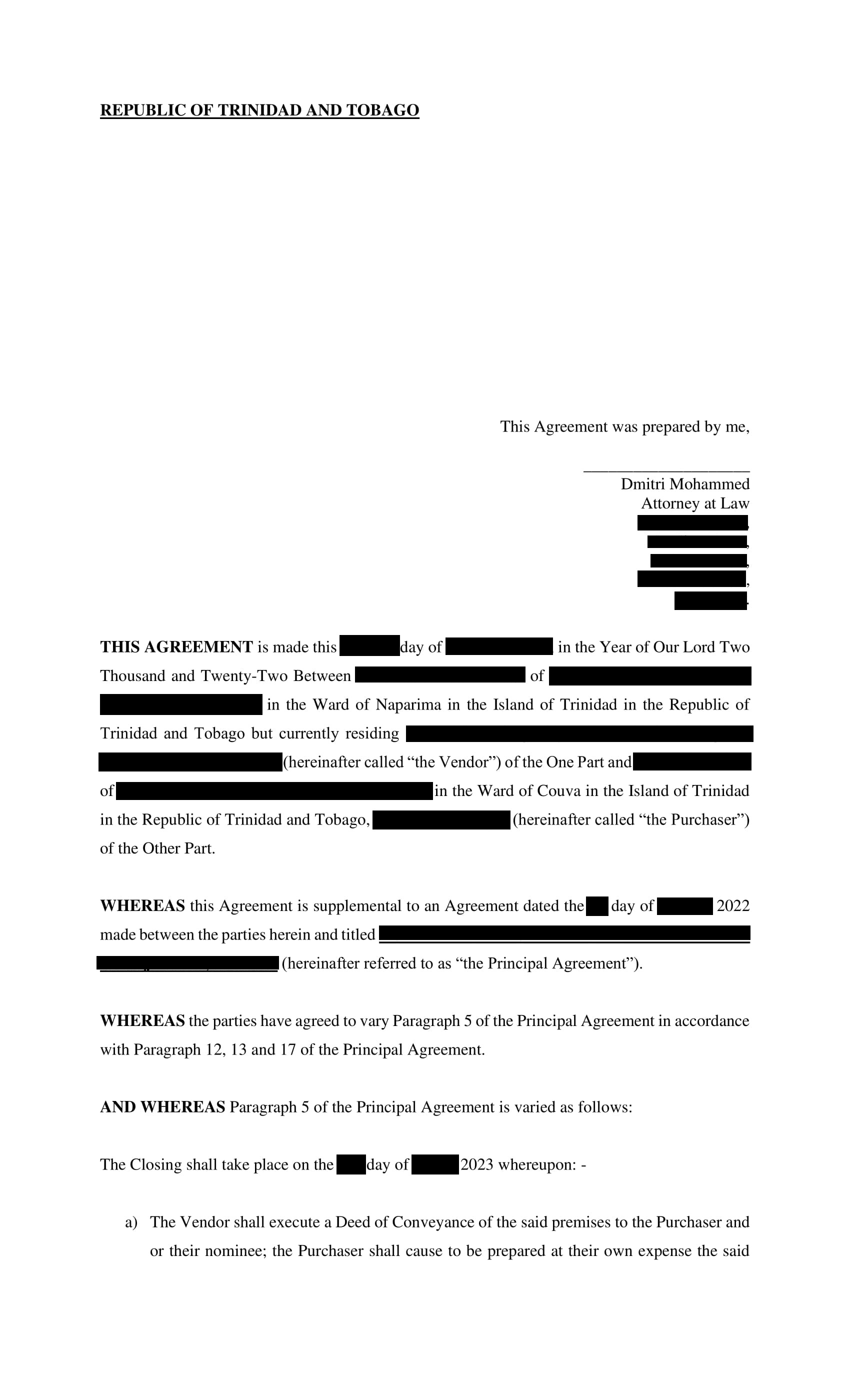 Supplemental Agreement full view