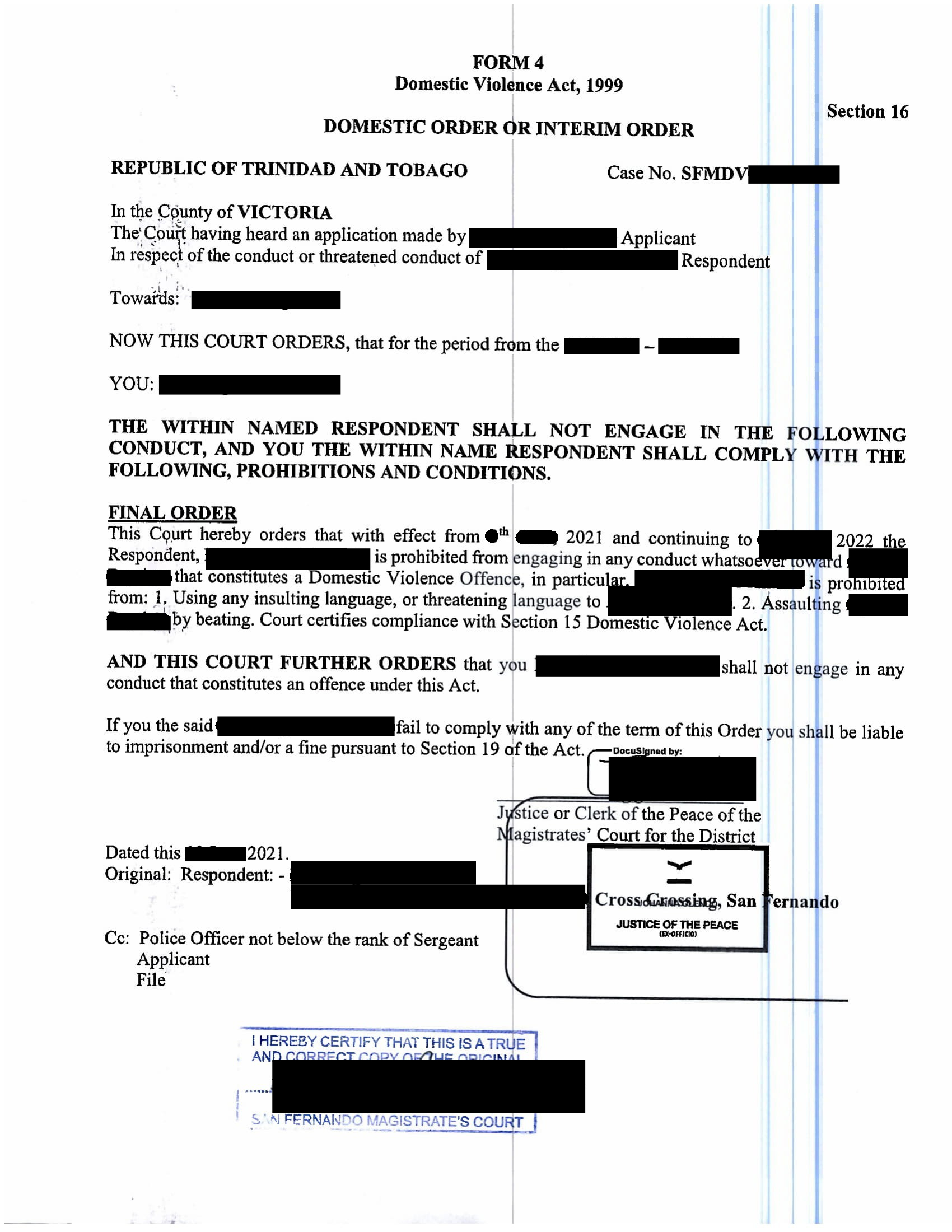 Protection Order full view