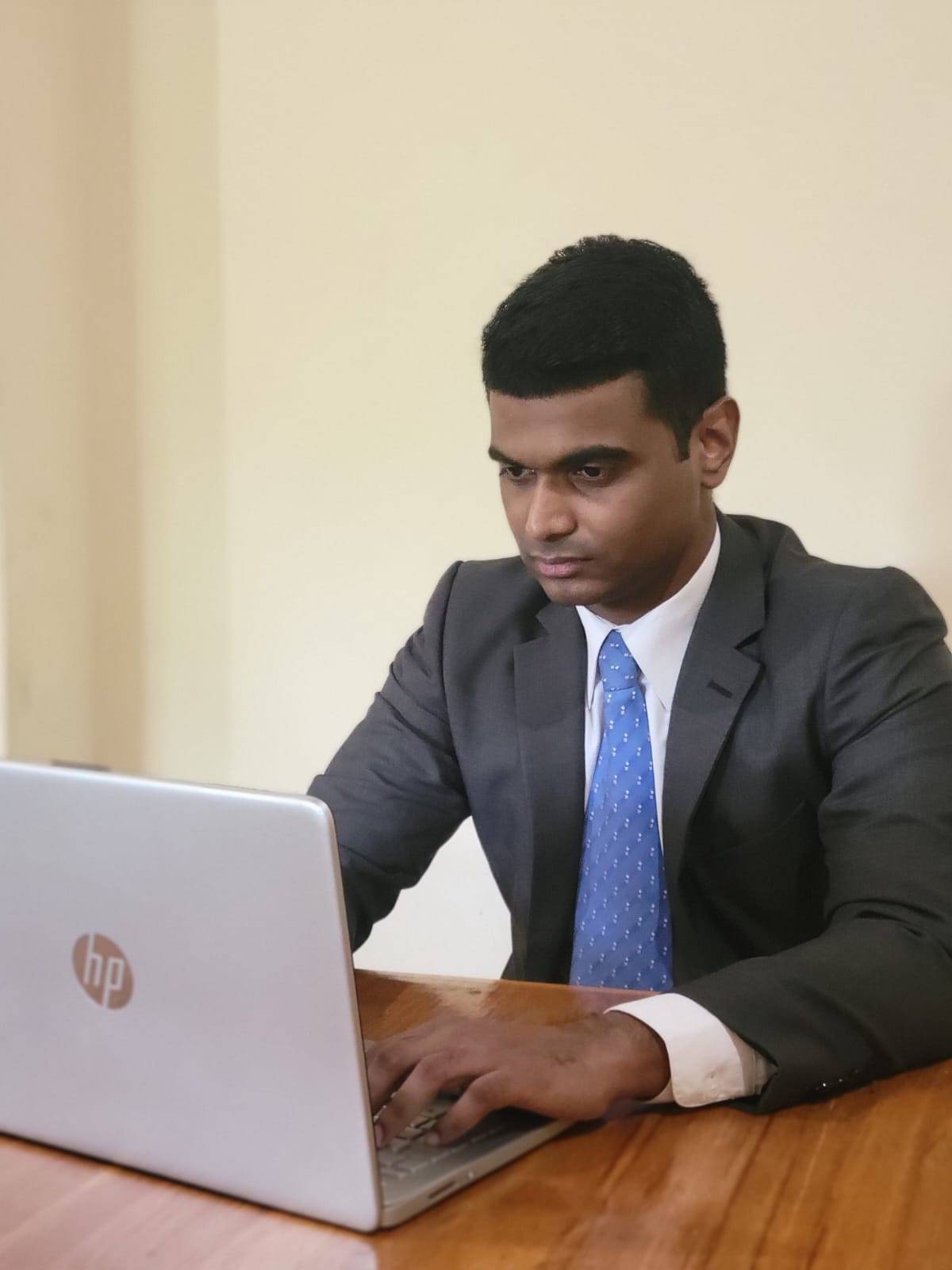 Portrait of Dmitri Mohammed speaking on the phone