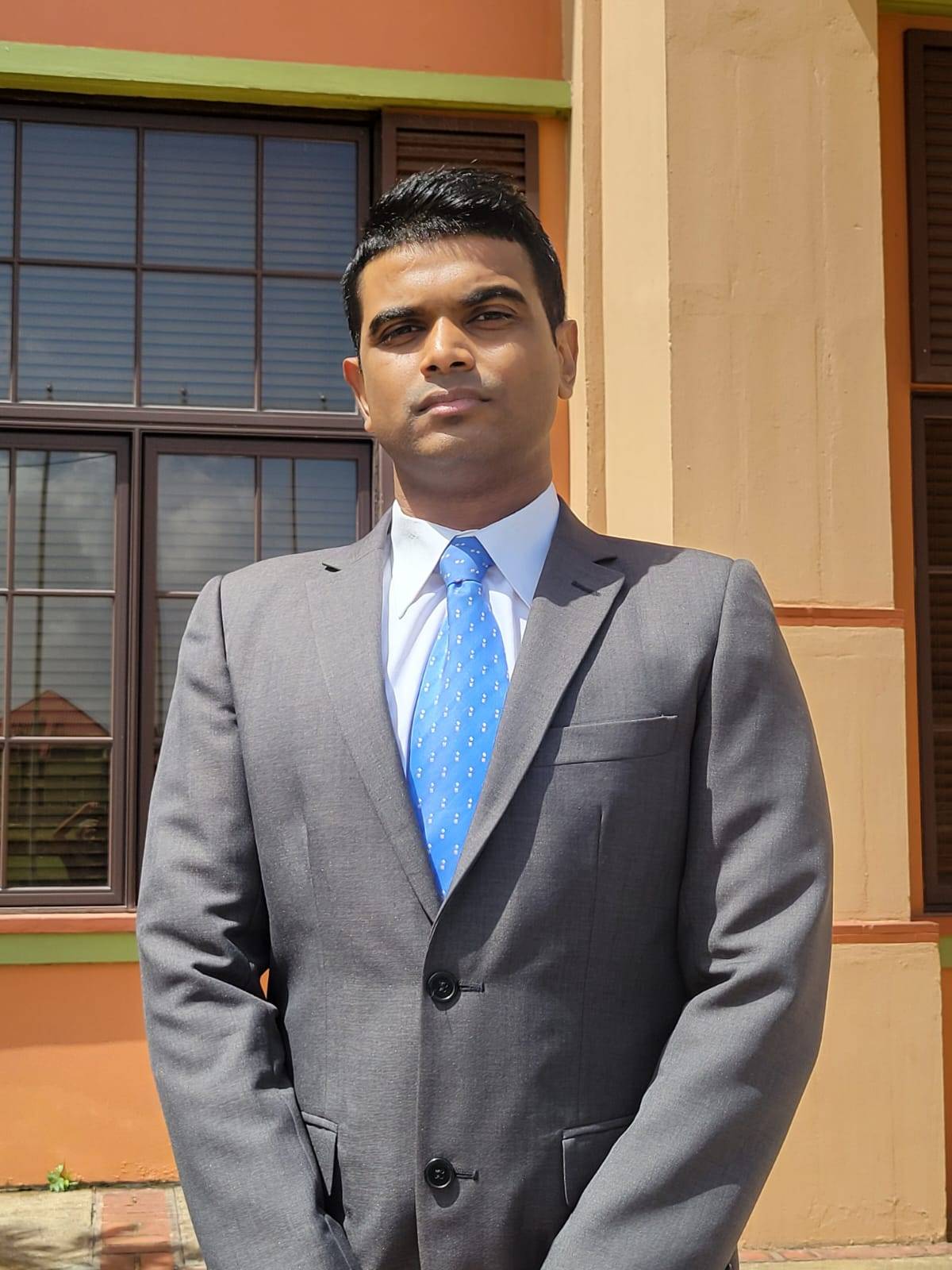 Dmitri Mohammed outside the Hall of Justice